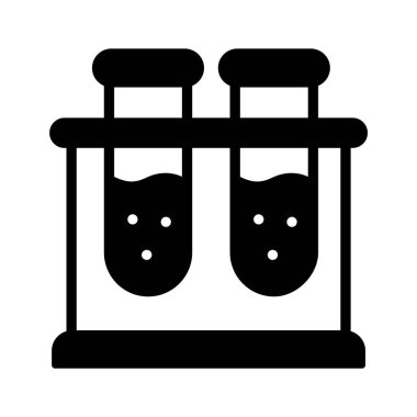 Laboratuvar tüp askısını gösteren bir simge