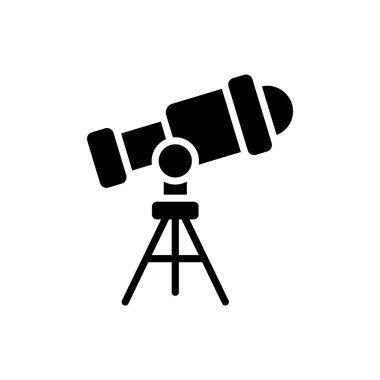 Tripod tabanında büyüleyici bir teleskop simgesi.