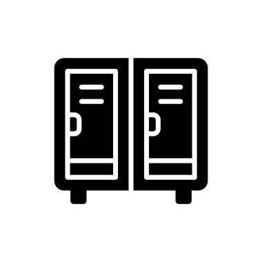 Okul dolaplarının sembolü, düzenlemesi kolay.