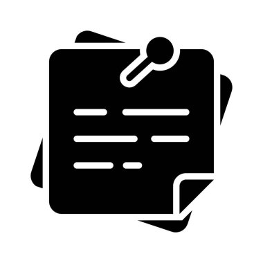 Yapışkan notların glifli bir simgesi