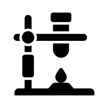 Metal laboratuarın en iyi simgesi deney için ayakta duruyor.