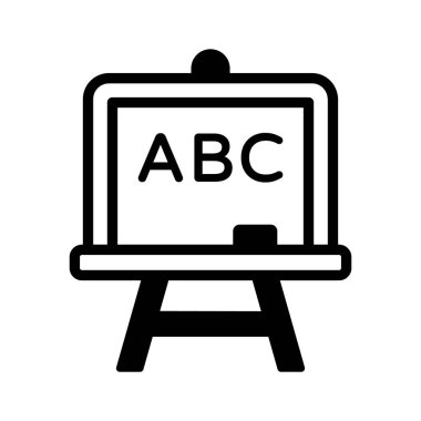 İngilizce ders panosunun şık bir simgesi.