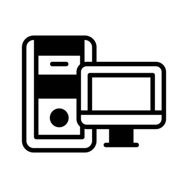 Masaüstü bilgisayarının modern bir simgesi