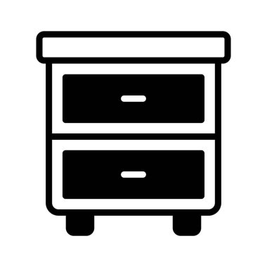 Ahşap dosya çekmecesini gösteren bir sembol