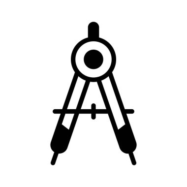 Kalem pusula ile geometri pusula modayı simgesi