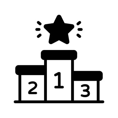 Öğrenci kazanan podyum platformunu gösteren bir simge