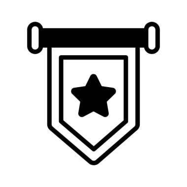 Asılı sınıf flamasını gösteren bir simge simgesi