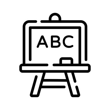 İngilizce ders panosunun stil doğrusal simgesi