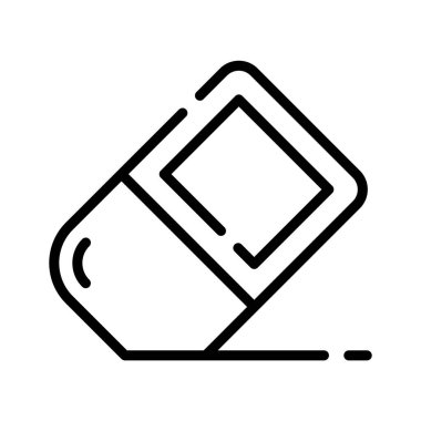 Okul silgisinin düzenlenebilir taslak biçim simgesi