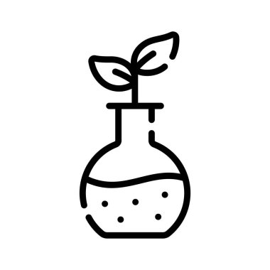 Bitki araştırmalarının satır biçimi simgesi, düzenlenmesi kolay