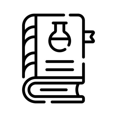 Açık kimya kitabı çalışmasının doğrusal simgesi