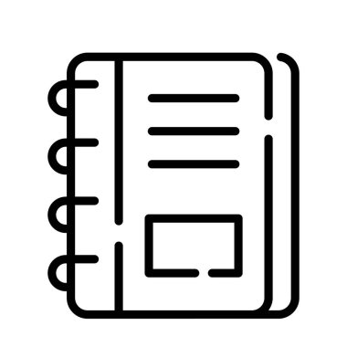 Kişisel günlük not defterinin iyi hazırlanmış taslak simgesi