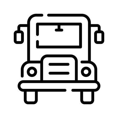 Klasik okul otobüsünün satır biçimi simgesi