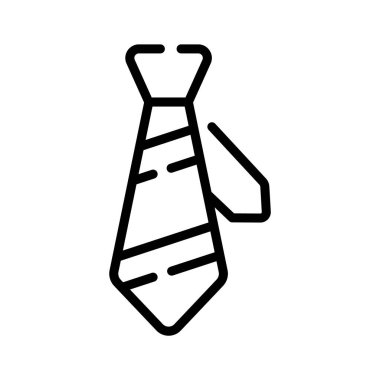 Resmi öğrenci kravatının çizgi stili simgesi