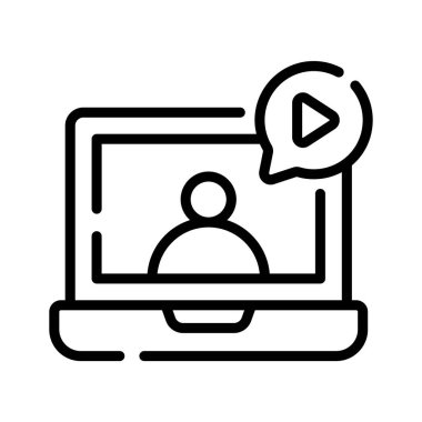 Öğretici video ekranının satır biçimi simgesi