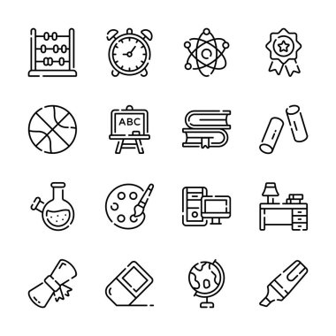 Bu kullanışlı bilim ve okul çalışma ana hatları simgelerini al