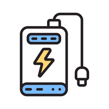 Bir düzenlenebilir satır biçimi güç bankası şarjı belirleme simgesi