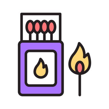 Satır biçiminde tasarlanmış kibrit kutusu simgesi, tasarımı düzenlemek kolay