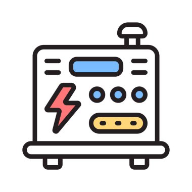 Jeneratör simgesi yaratıcı olarak doğrusal olarak tasarlandı