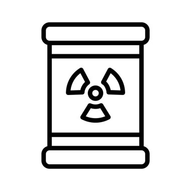 Nükleer atık varilinin taslak biçimi simgesini kullanmaya hazır
