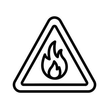 Yangın tehlikesi simgesi satır biçiminde tasarlandı