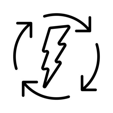 Yenilenebilir enerji gösteren düzenlenebilir bir taslak biçim simgesi