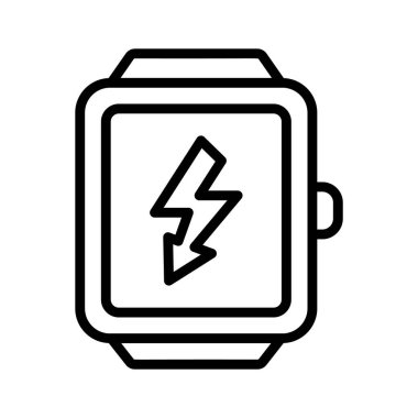 Elektrikli saati gösteren bir satır biçimi simgesi