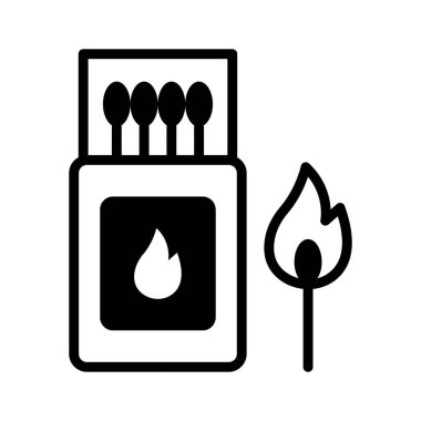 Şekil biçiminde tasarlanmış kibrit kutusu simgesi, tasarımı düzenlemek kolay