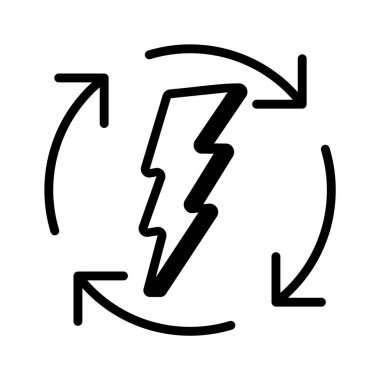 Yenilenebilir enerji gösteren düzenlenebilir bir kabartma biçimi simgesi