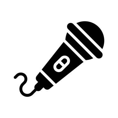 Performans mikrofonunun modern katı biçim simgesi