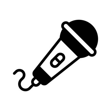 Performans mikrofonunun modern katı biçim simgesi