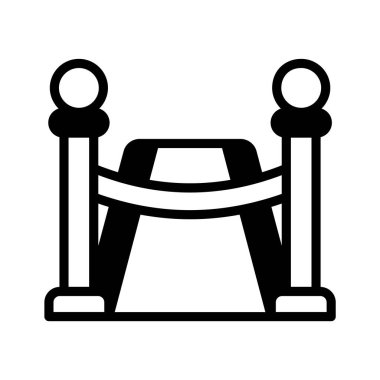 Kırmızı halıyı kabartma stilinde gösteren inanılmaz bir simge