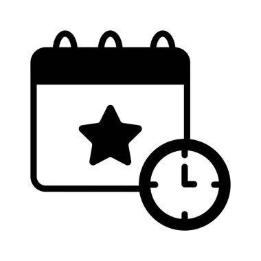 Zamanlanmış olay zamanını gösteren somut bir simge