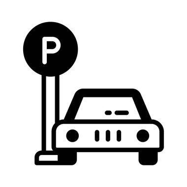 Kullanılabilir park alanını gösteren bir simge biçimi simgesi