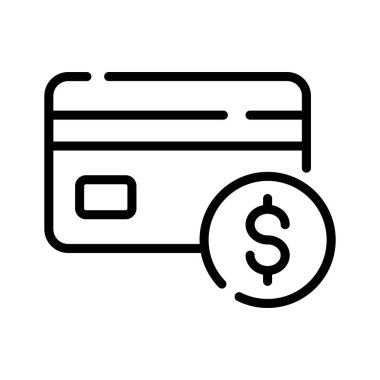 Olay kartı ödeme yöntemini gösteren doğrusal bir simge