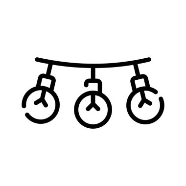 Parti ışıklarını doğrusal olarak tasvir eden simge