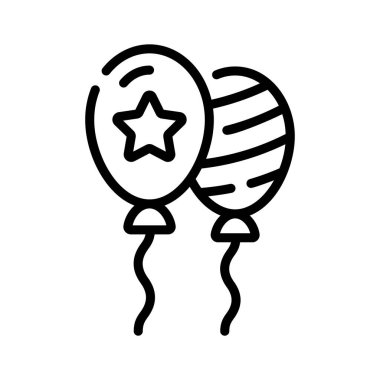 Balonları gösteren iyi tasarlanmış doğrusal bir simge