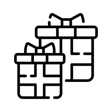 Olayda hediye kutularını gösteren doğrusal bir simge