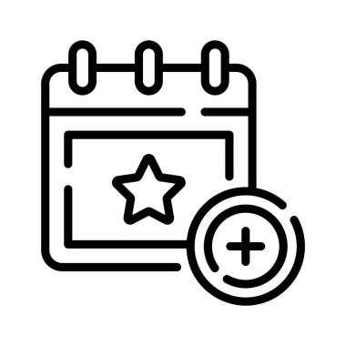 Yeni olay zamanlama planını temsil eden doğrusal bir simge