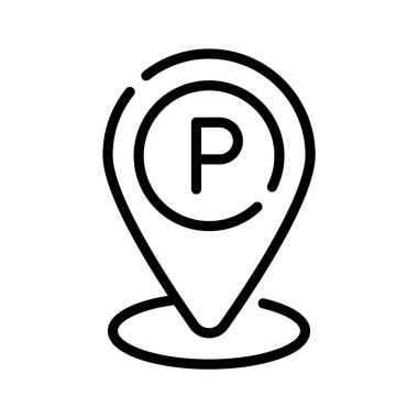 Belirtilen park yeri konumunun doğrusal simgesi