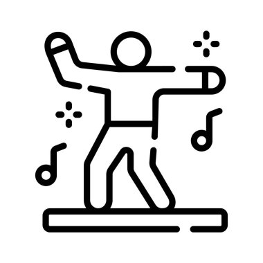 Kutlamada dans eden insanları gösteren doğrusal bir simge