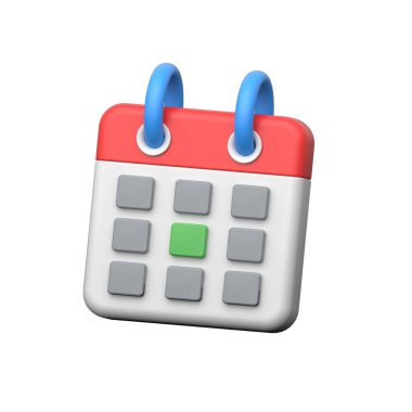 Okul takvimini, etkinlikleri ve tatilleri gösteren akademik takvim simgesi