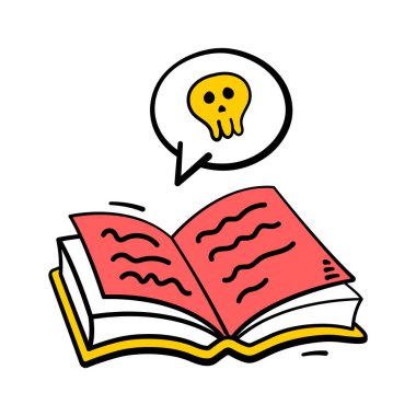 Büyücülük ve Cadılar Bayramı için lanetli büyü kitabı karalama ikonu