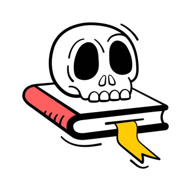 Korku ve Cadılar Bayramı sanatı için ürkütücü büyü ikonu