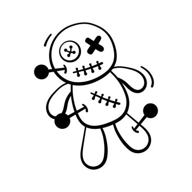 Modern tarzdaki şu vudu bebeğinin karalama ikonuna bir bakın.