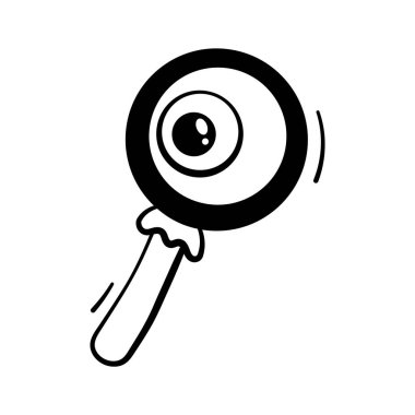 Ürkütücü lolipop el çizimi karalama ikonu Cadılar Bayramı için mükemmel