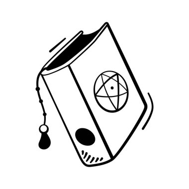 Korku ve Cadılar Bayramı sanatı için ürkütücü büyü ikonu