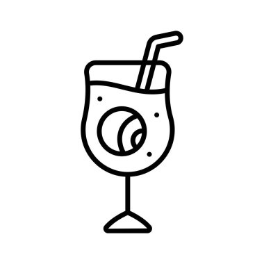 Bloody eyeball in glass, concept flat icon of spooky Halloween parties