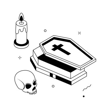 Ellerinizi bu yaratıcı cadılar bayramı kahve illüstrasyonuna koyun.