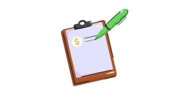 Bütçe planlamasının el yapımı canlandırmalı simgesi